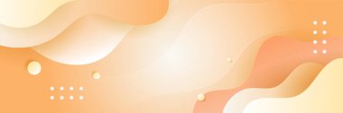 Abstract light orange yellow banner background design. Vector abstract graphic design banner pattern background template.