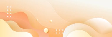 Abstract light orange yellow banner background design. Vector abstract graphic design banner pattern background template.