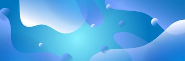 Abstract blue banner background poster with dynamic. technology network Vector illustration.