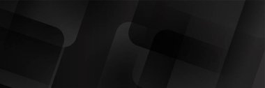 Black abstract banner background with dark concept. Vector Illustration.