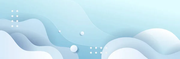 Light Blue White Abstract Modern Banner Background Design Vector Graphic — Vetor de Stock