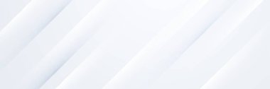 White abstract modern banner background design. Vector graphic pattern template illustration.