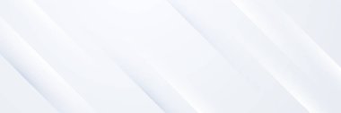 White abstract modern banner background design. Vector graphic pattern template illustration.
