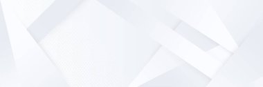 White abstract modern banner background design. Vector graphic pattern template illustration.