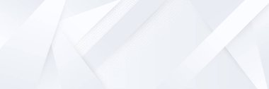 White abstract modern banner background design. Vector graphic pattern template illustration.