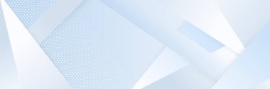 Light blue white abstract modern banner background design. Vector graphic pattern template illustration.