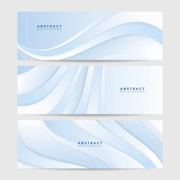 Light Blue White Abstract Modern Banner Background Design Vector Graphic — Image vectorielle