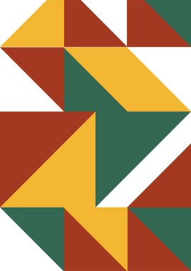 Flat bauhaus memphis geometric colorful abstract design background