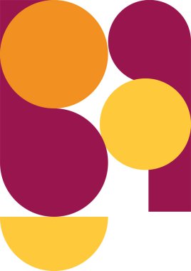 Flat bauhaus memphis geometric colorful abstract design background