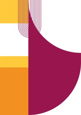 Flat bauhaus memphis geometric colorful abstract design background