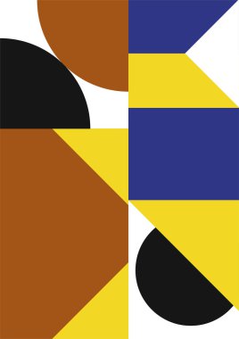Flat bauhaus memphis colorful abstract design background