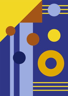 Flat bauhaus memphis colorful abstract design background