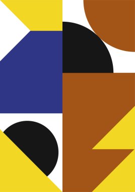 Flat bauhaus memphis colorful abstract design background