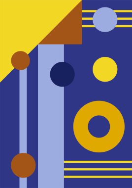 Flat bauhaus memphis colorful abstract design background