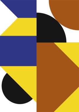 Flat bauhaus memphis colorful abstract design background