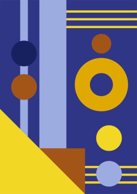 Flat bauhaus memphis colorful abstract design background