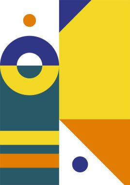Flat bauhaus memphis colorful abstract design background
