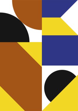 Flat bauhaus memphis colorful abstract design background