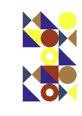 Flat bauhaus memphis colorful abstract design background