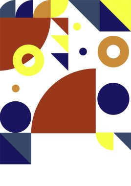 Flat bauhaus memphis colorful abstract design background