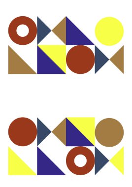 Flat bauhaus memphis colorful abstract design background
