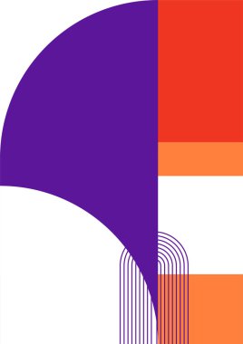 Flat bauhaus memphis colorful abstract design background