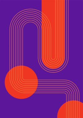 Flat bauhaus memphis colorful abstract design background