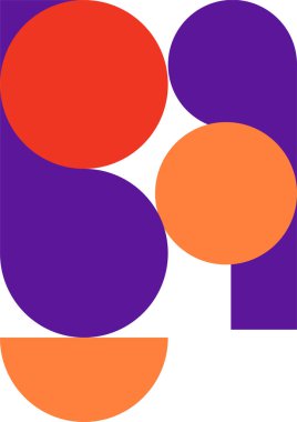 Flat bauhaus memphis colorful abstract design background