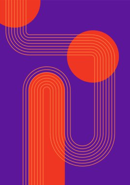 Flat bauhaus memphis colorful abstract design background