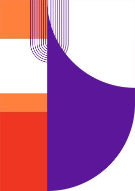 Flat bauhaus memphis colorful abstract design background