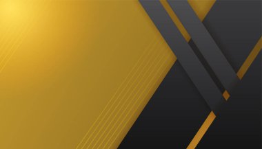 Lüks siyah altın arka plan. Zarif bir sunum afişi. Vektör illüstrasyonu.