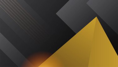 Lüks siyah altın arka plan. Zarif bir sunum afişi. Vektör illüstrasyonu.