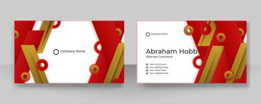 Modern Red Gold Business Card - Creative and Clean Business Card Template