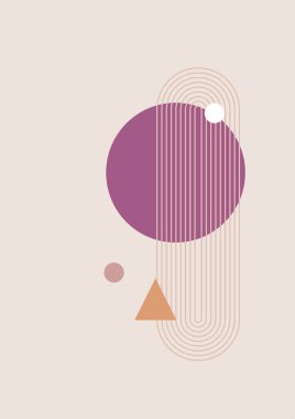 Flat bauhaus memphis nature colorful abstract design background