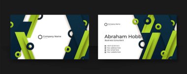 Modern black and green business card