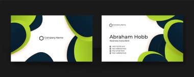 Modern black and green business card