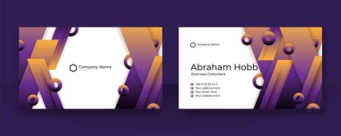 Modern purple and orange business card