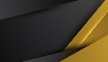 Lüks siyah altın arka plan. Zarif bir sunum afişi. Vektör illüstrasyonu.