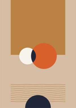 Modern bauhaus memphis nature colorful abstract design background