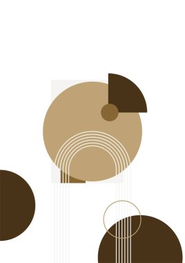 Modern bauhaus memphis nature colorful abstract design background