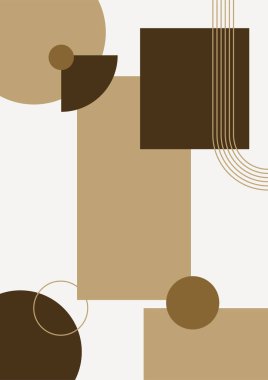 Modern bauhaus memphis nature colorful abstract design background