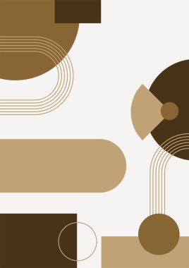 Modern bauhaus memphis nature colorful abstract design background