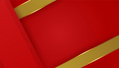 Soyut kırmızı ve altın arkaplan