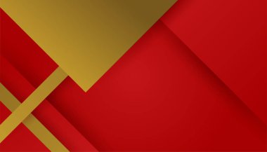 Soyut kırmızı ve altın arkaplan