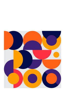 Colorful bauhaus memphis abstract design background