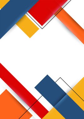 Colorful bauhaus memphis abstract design background