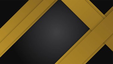 Lüks siyah altın arka plan. Zarif bir sunum afişi. Vektör illüstrasyonu.