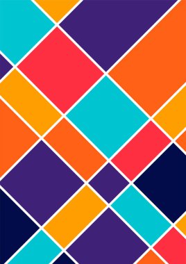 Colorful bauhaus memphis abstract design background