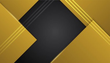 Lüks siyah altın arka plan. Zarif bir sunum afişi. Vektör illüstrasyonu.