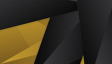 Lüks siyah altın arka plan. Zarif bir sunum afişi. Vektör illüstrasyonu.